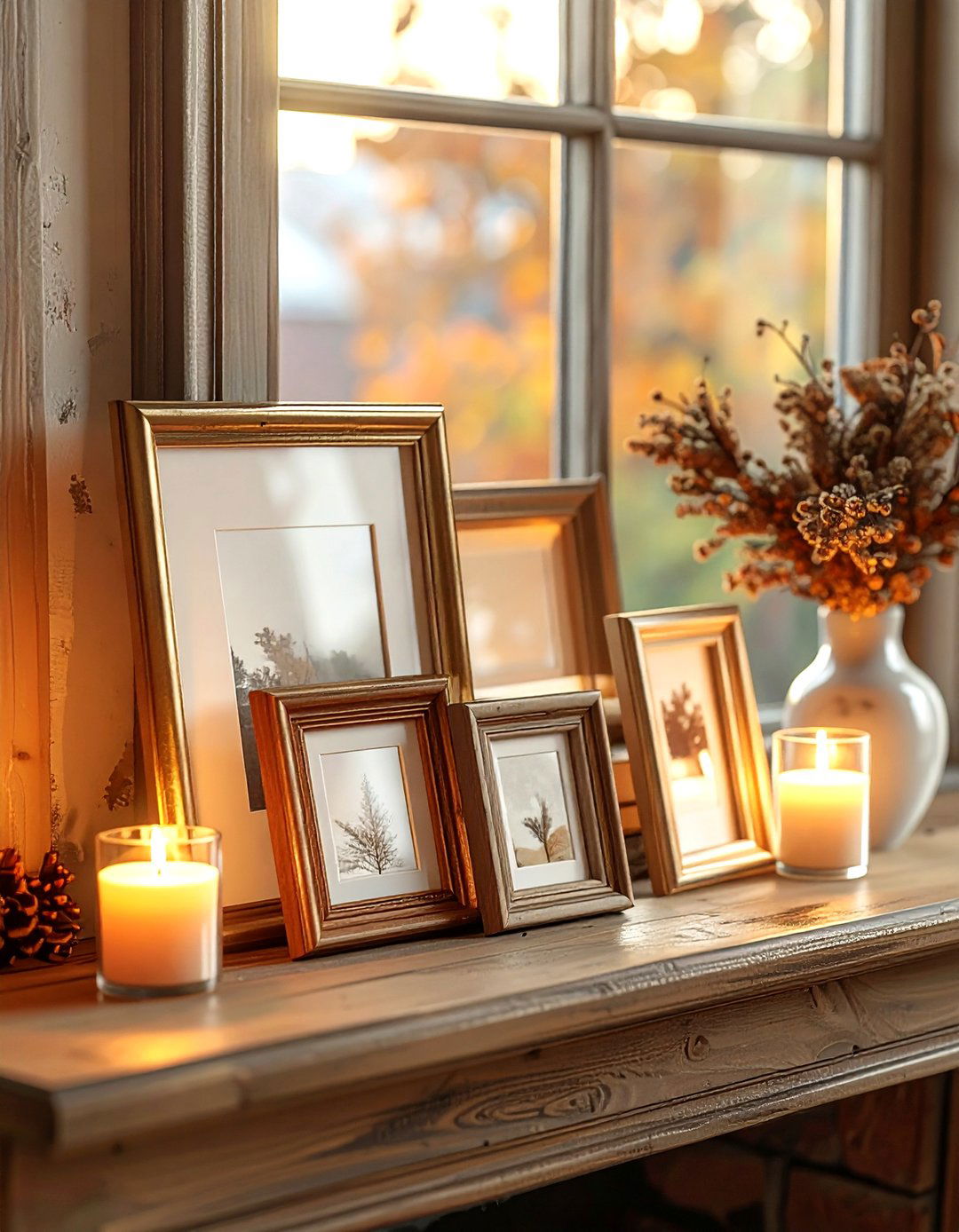 Tabletop frame cluster - 30 photo frame ideas