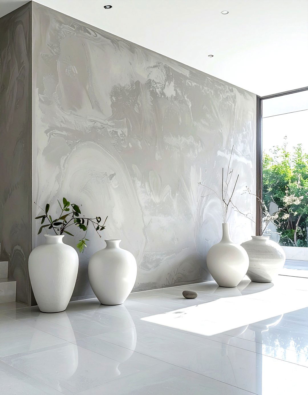 Tadelakt Wall Ceramic Decor - 30 dining room texture layering ideas