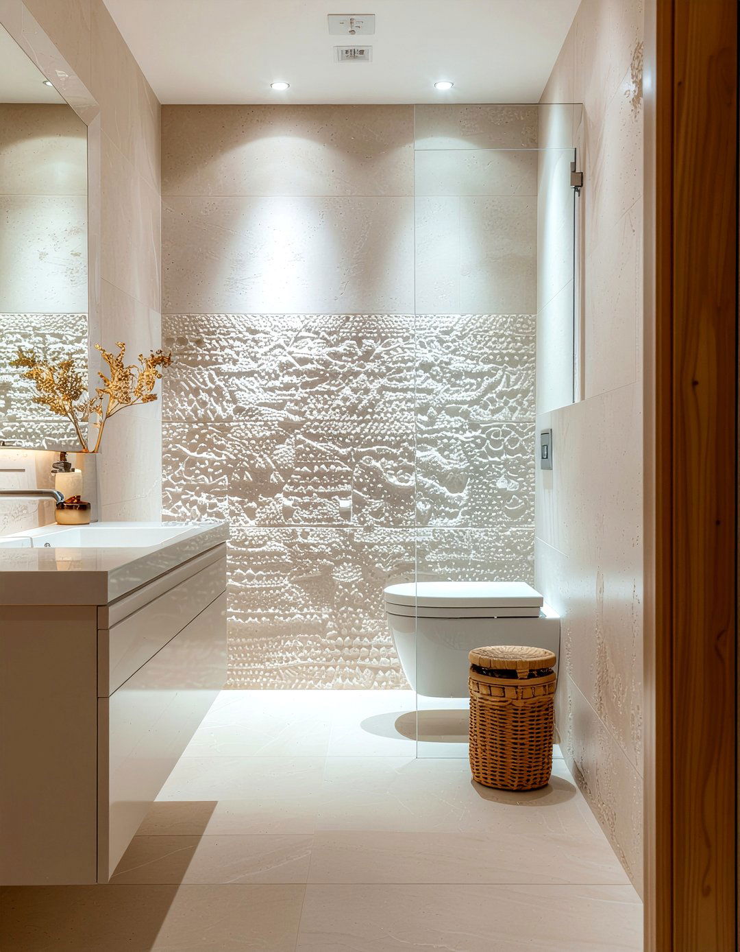 Tadelakt plaster wall - 30 bathroom handmade ideas