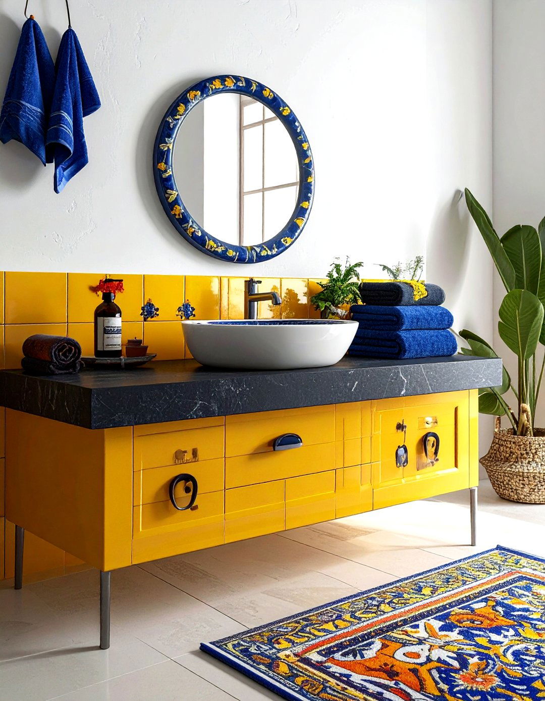 Talavera Sink Bathroom - 30 Mexican tile bathroom ideas