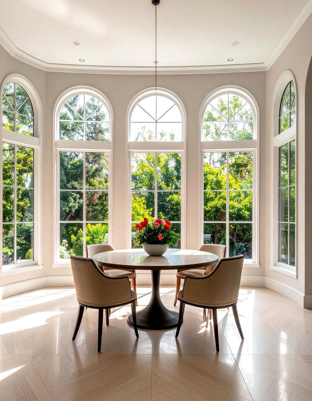 Tall Arched Windows - 30 stately dining room ideas