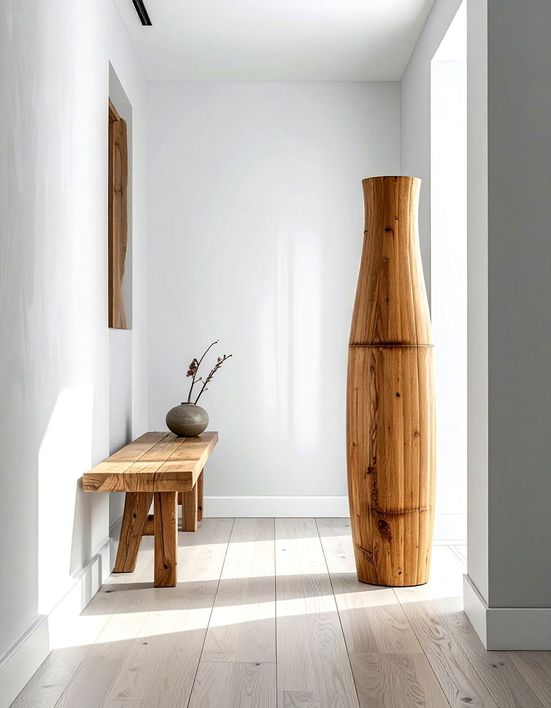 Tall Bamboo Vase Hallway - 30 statement vase ideas