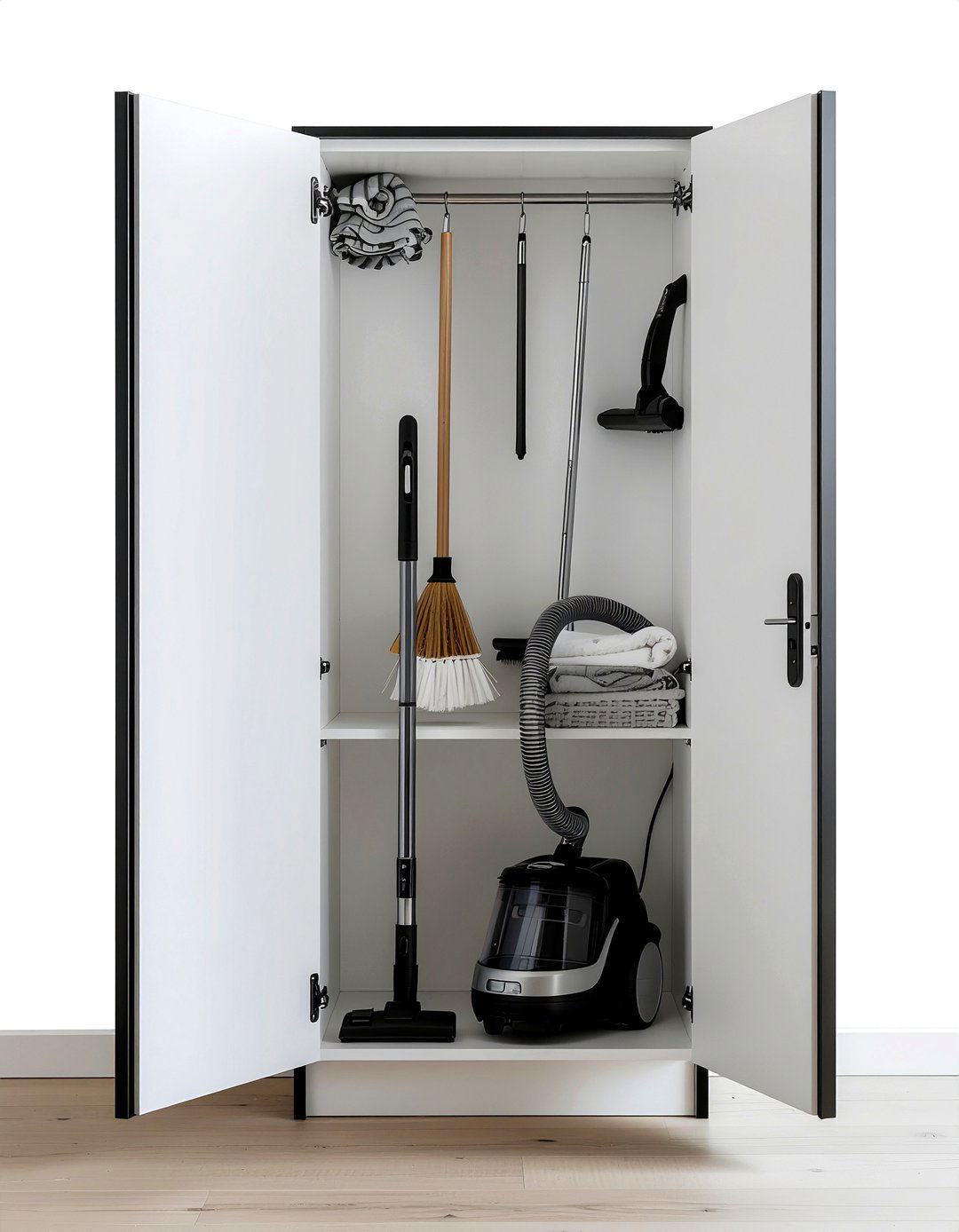 Tall Cabinet For Broom And Mop - 30 laundry room organization ideas