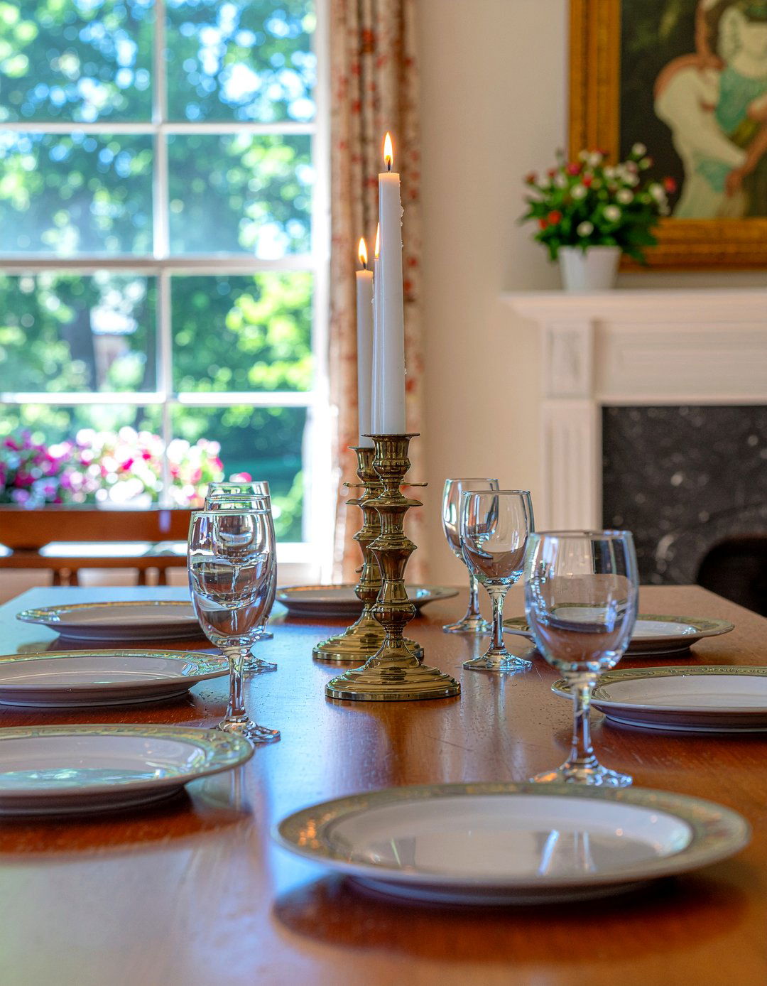 Tall Candle Holders - 30 heritage home dining room ideas