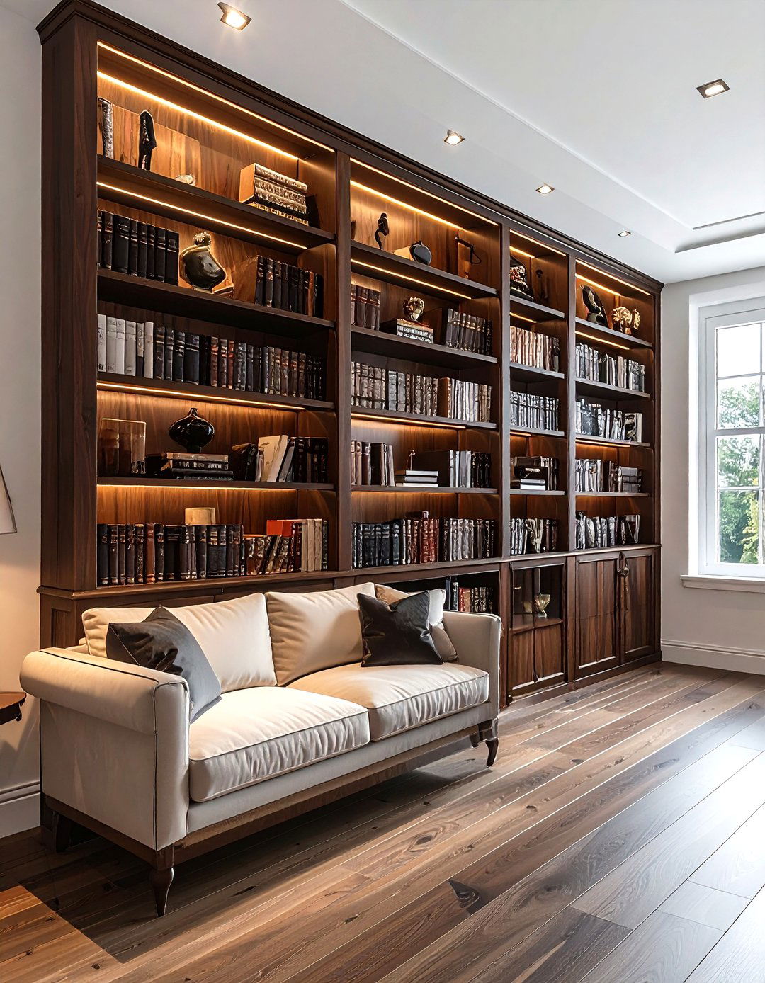 Tall Corner Bookcase - 30 living room corner storage ideas