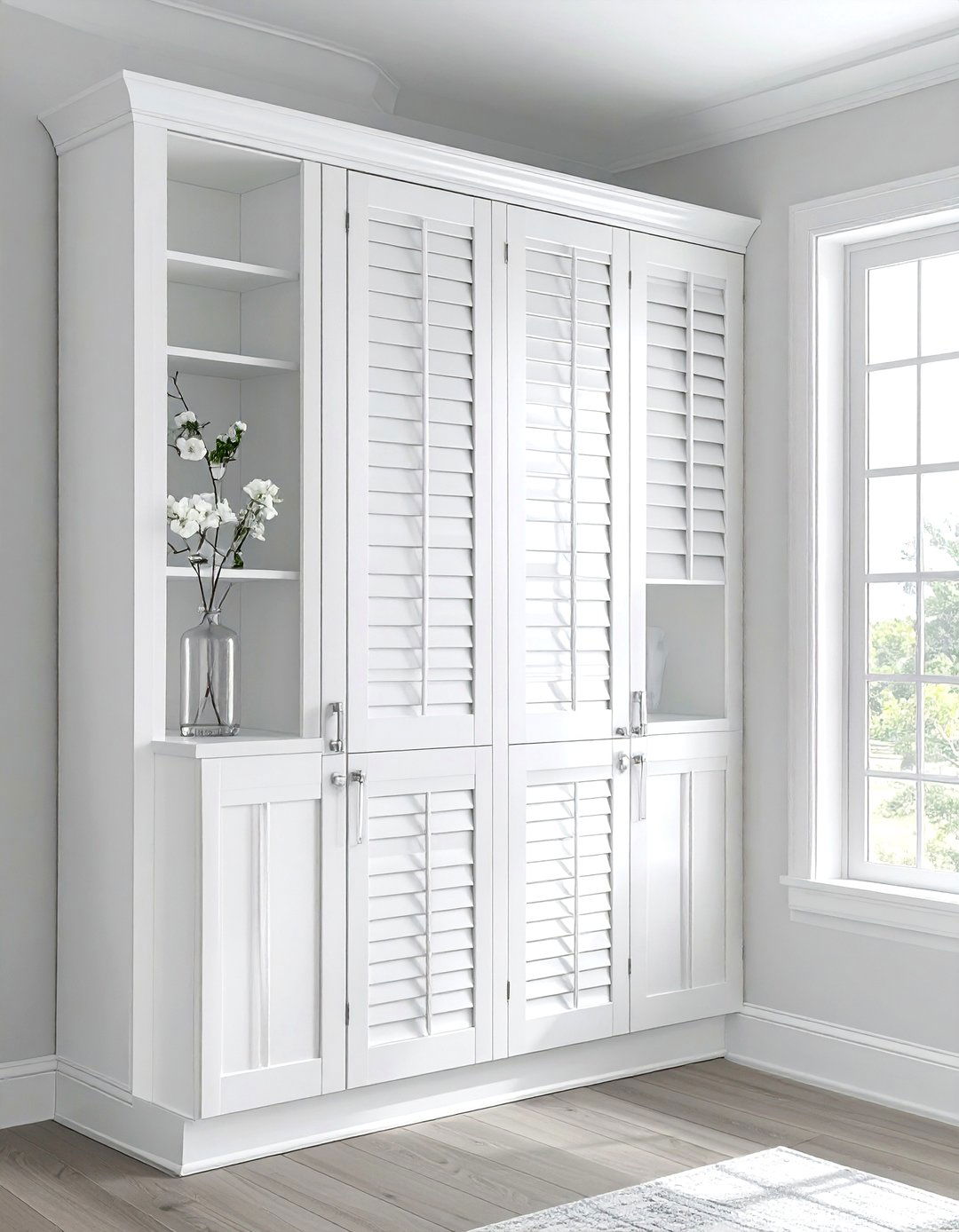 Tall Corner Cabinet - 30 bedroom corner storage ideas