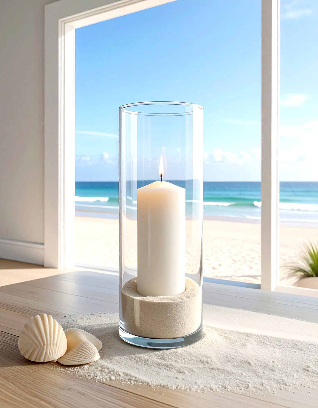 Tall Glass Hurricane Candle Holder - 30 tall centerpiece dining ideas