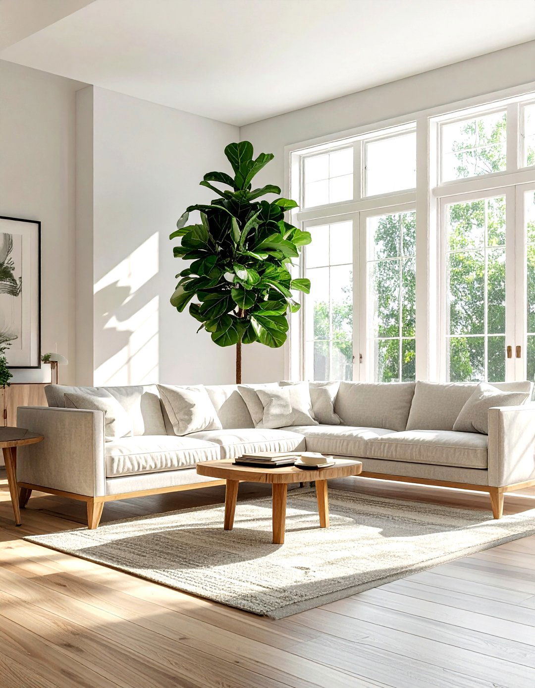 Tall Indoor Plant - 30 living room luxury furniture ideas