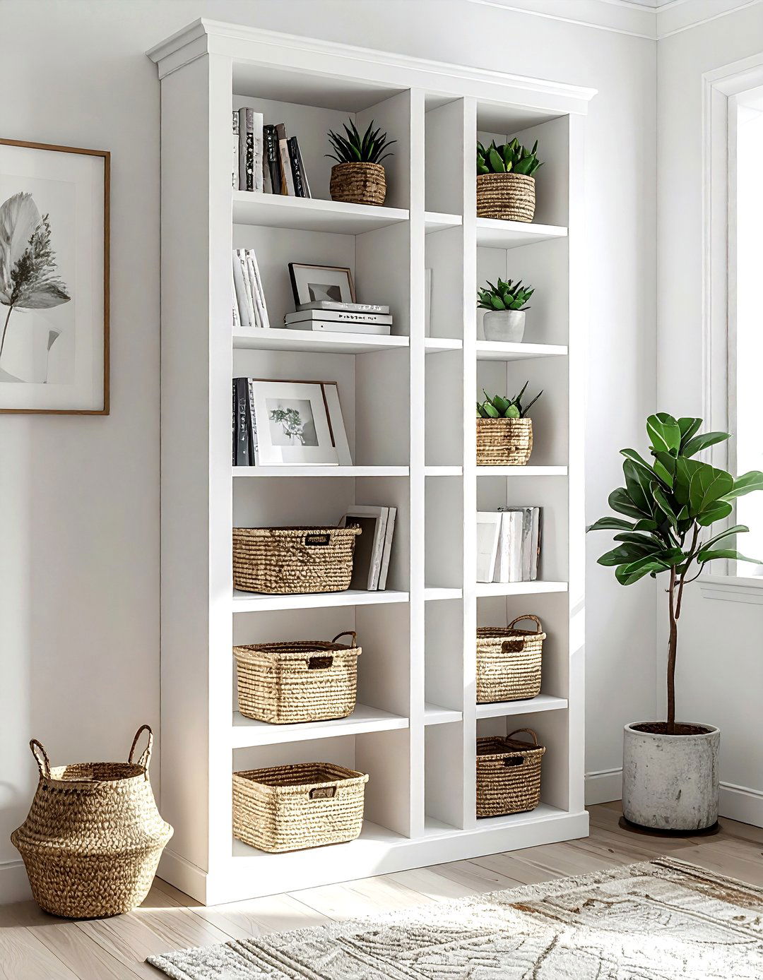 Tall Narrow Bookshelf - 30 small entryway ideas