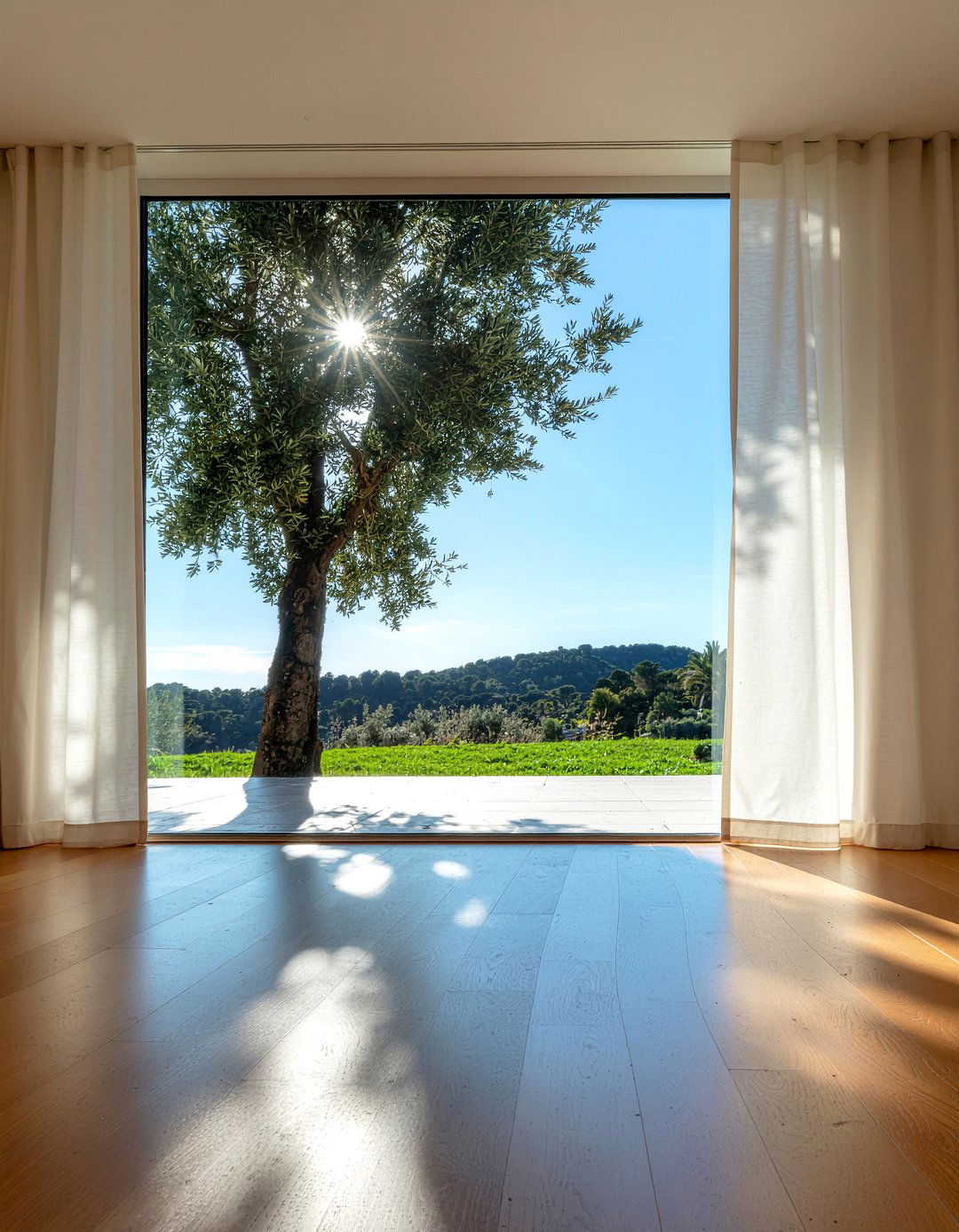 Tall Olive Tree Near Window - 30 dining room olive tree ideas