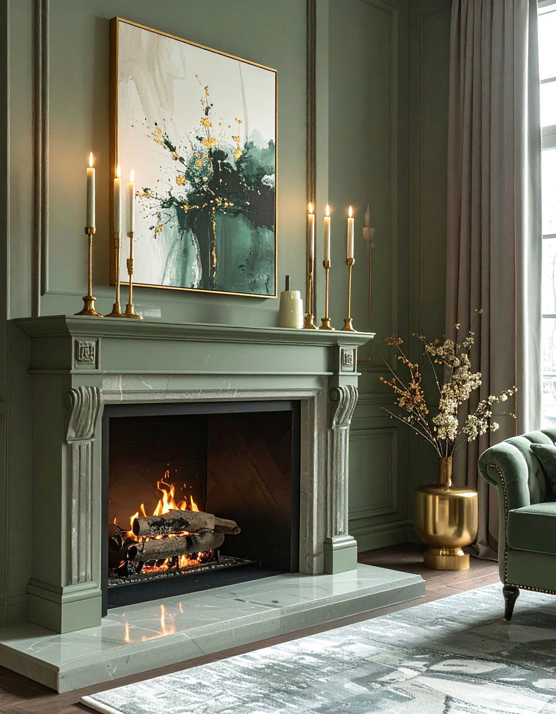 Tall Taper Candles - 30 mantel arrangement ideas