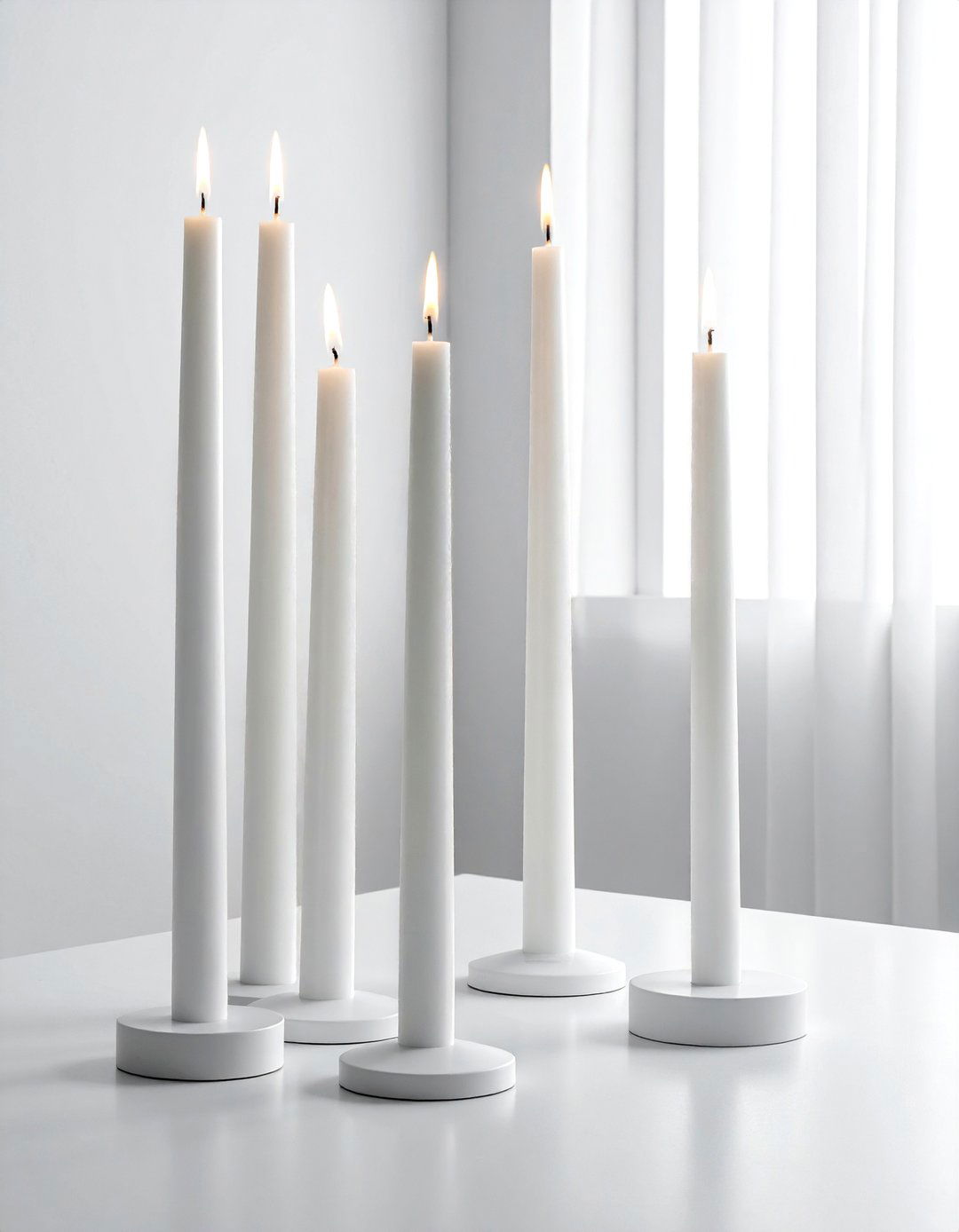 Tall White Taper Candle Holder - 30 tall centerpiece dining ideas