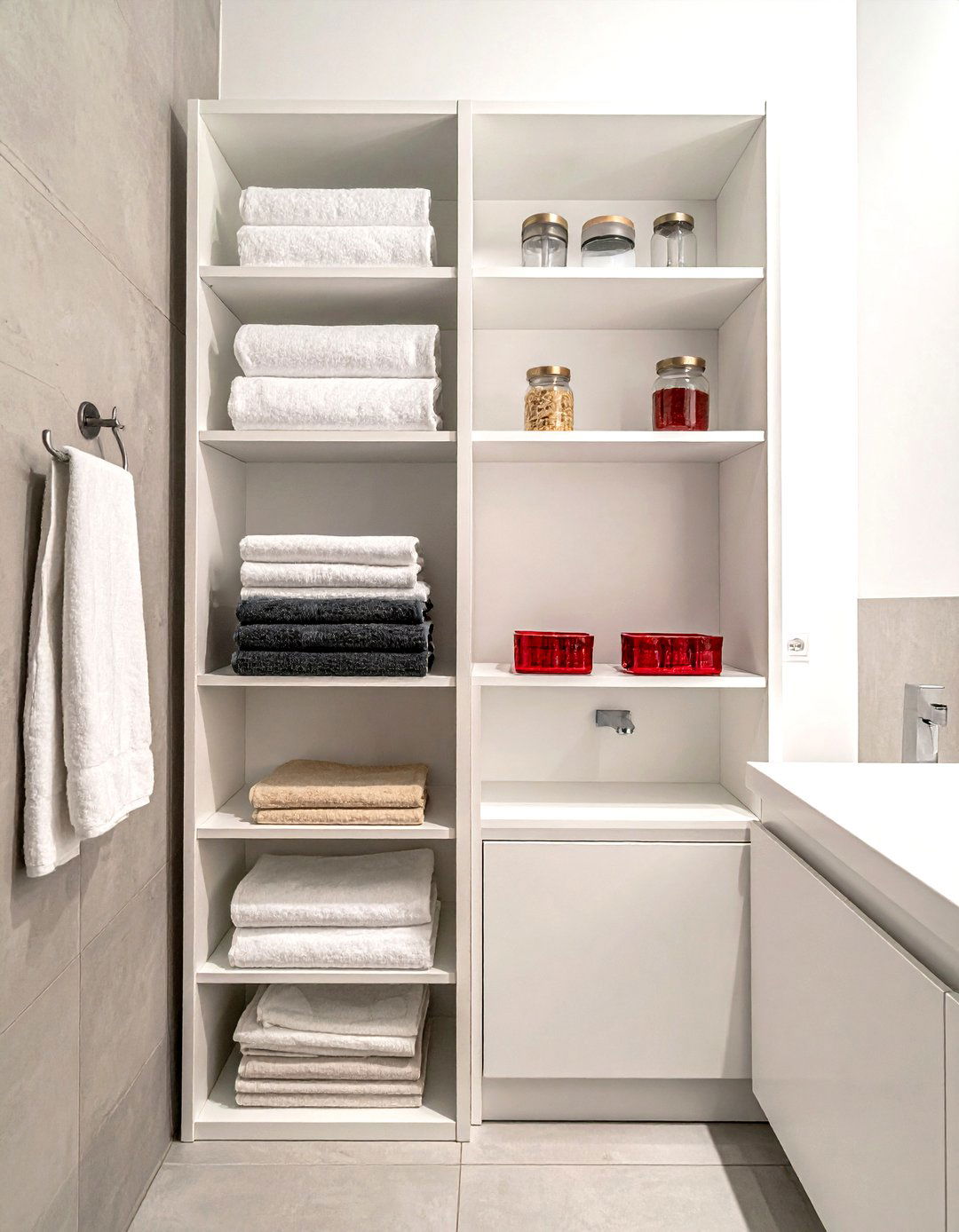 Tall bathroom cabinet - 30 townhouse bathroom ideas