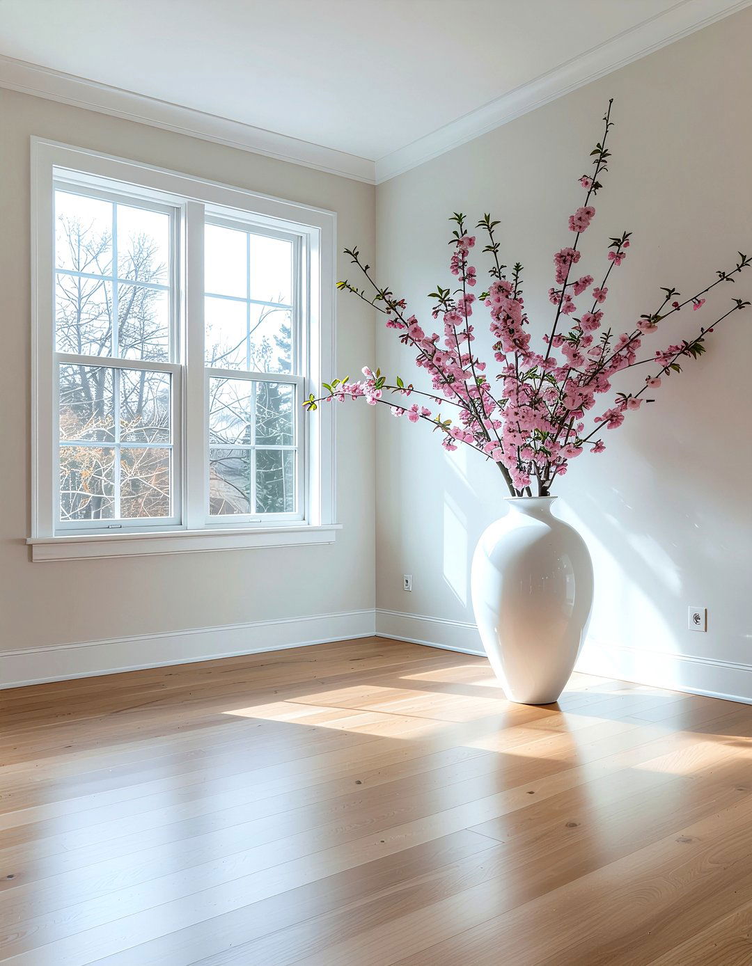 Tall cherry blossom branches - 30 floral arrangement ideas