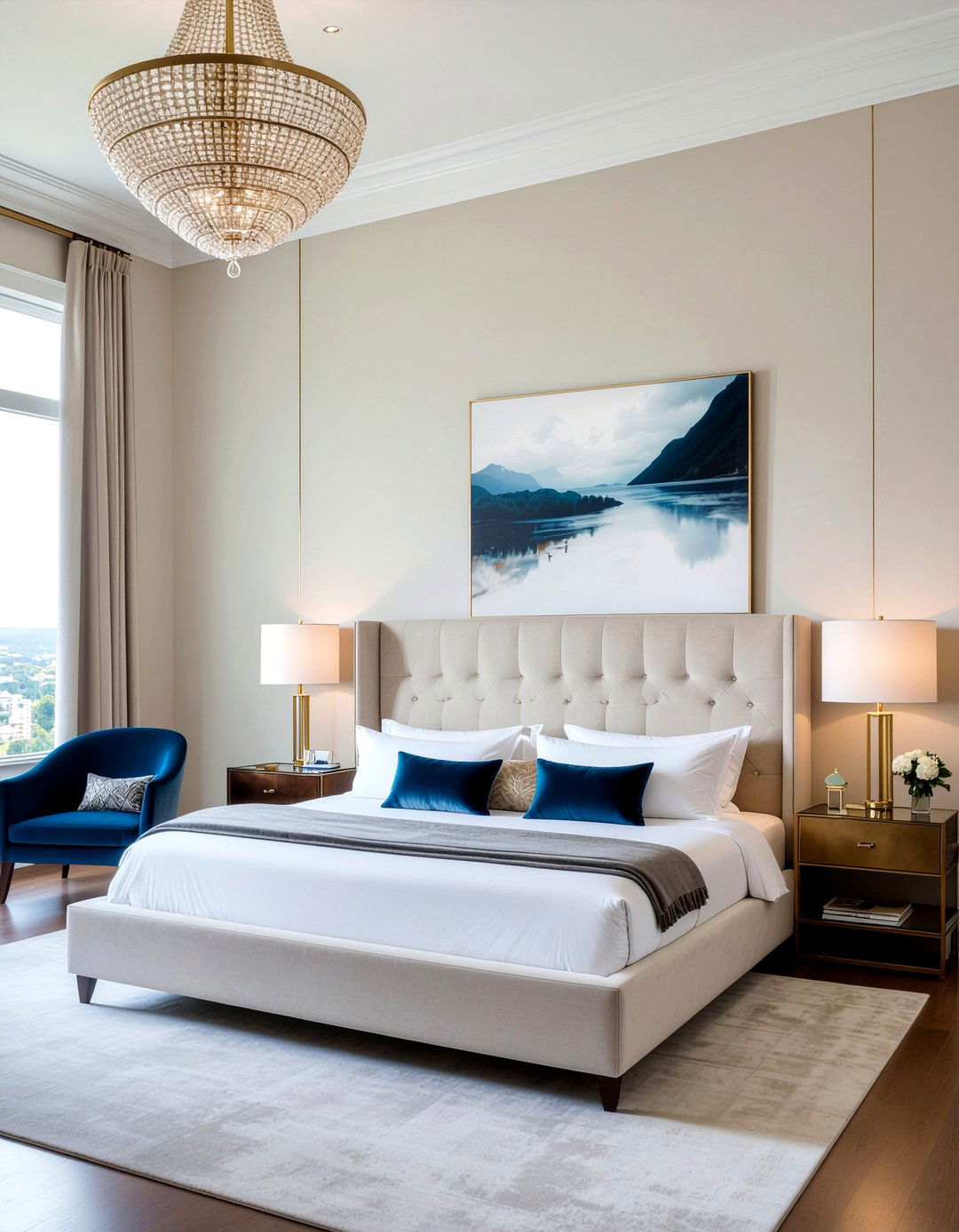 Tall headboard - 30 high ceiling bedroom ideas