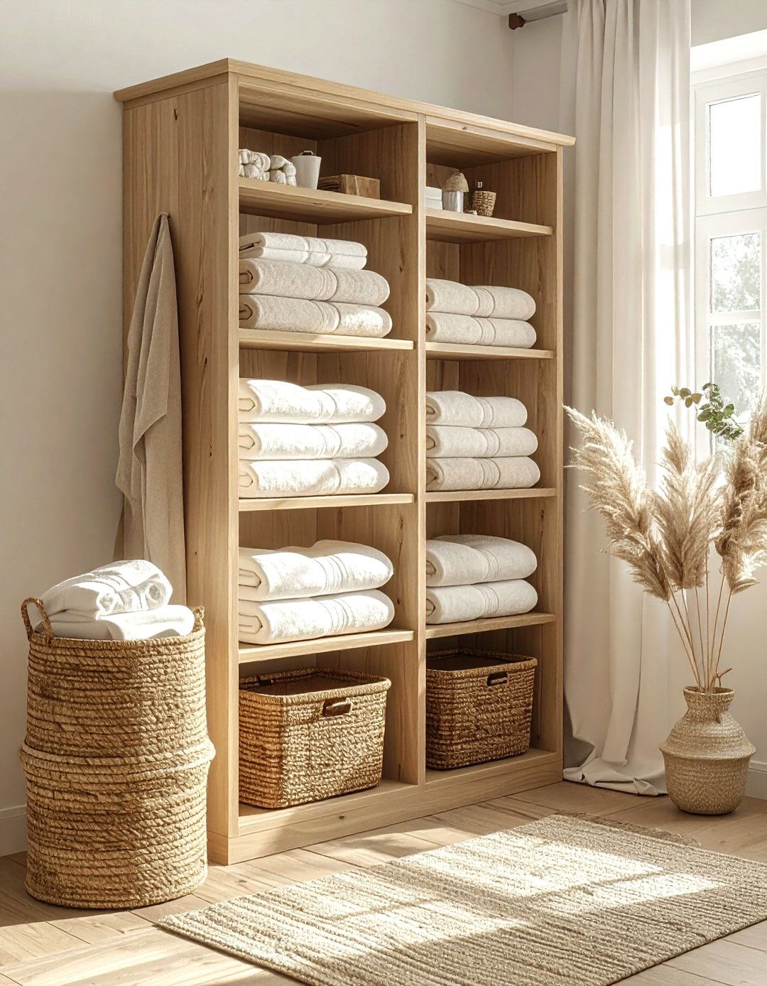Tall linen cabinet - 30 bathroom vertical storage ideas
