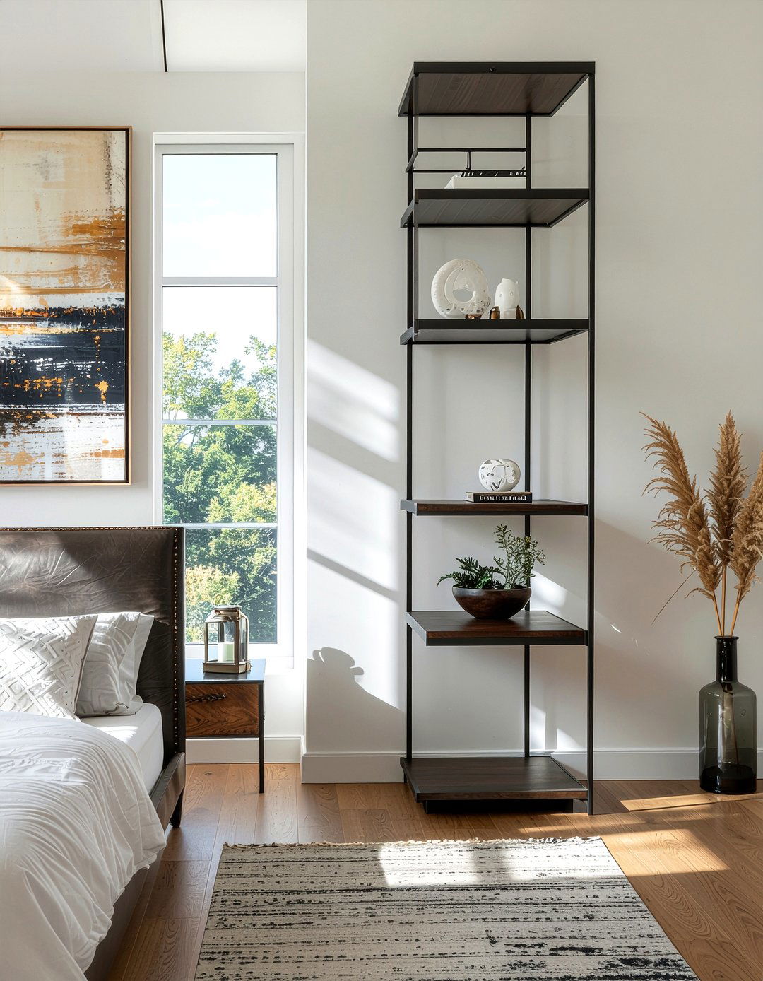 Tall skinny nightstand with shelf - 30 bedroom narrow nightstands