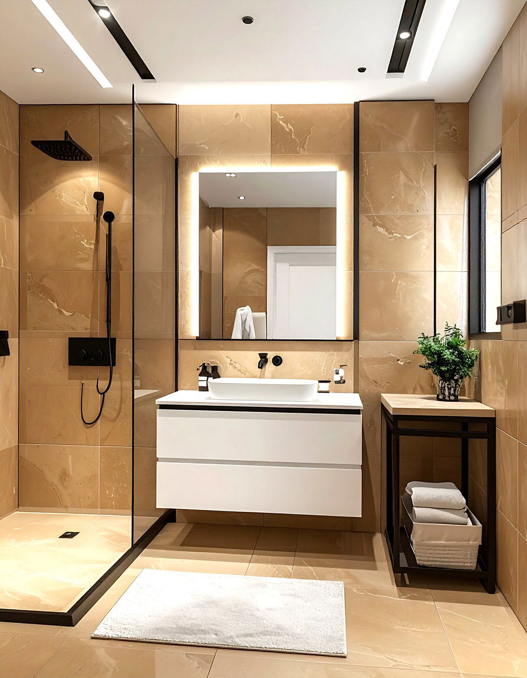 Tan And Black Bathroom - 30 warm tan bathroom ideas