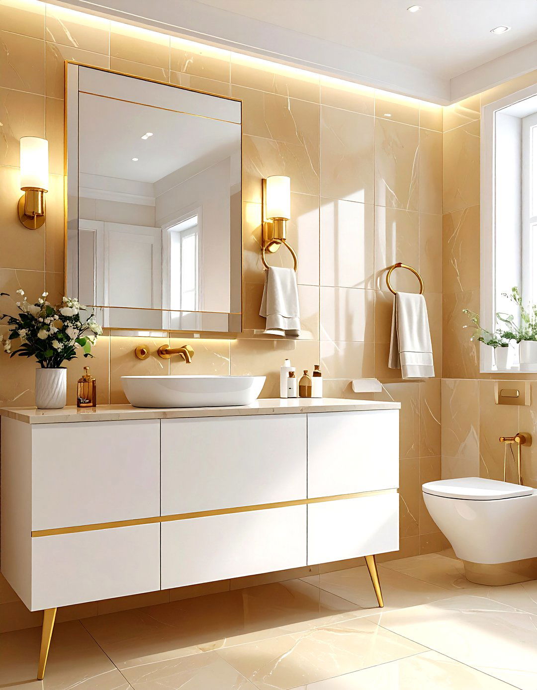 Tan And Gold Bathroom - 30 warm tan bathroom ideas