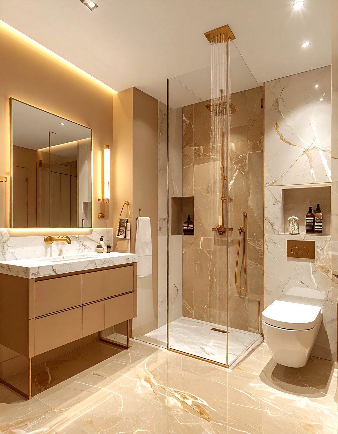 Tan And Gold Bathroom - 30 tan bathroom ideas