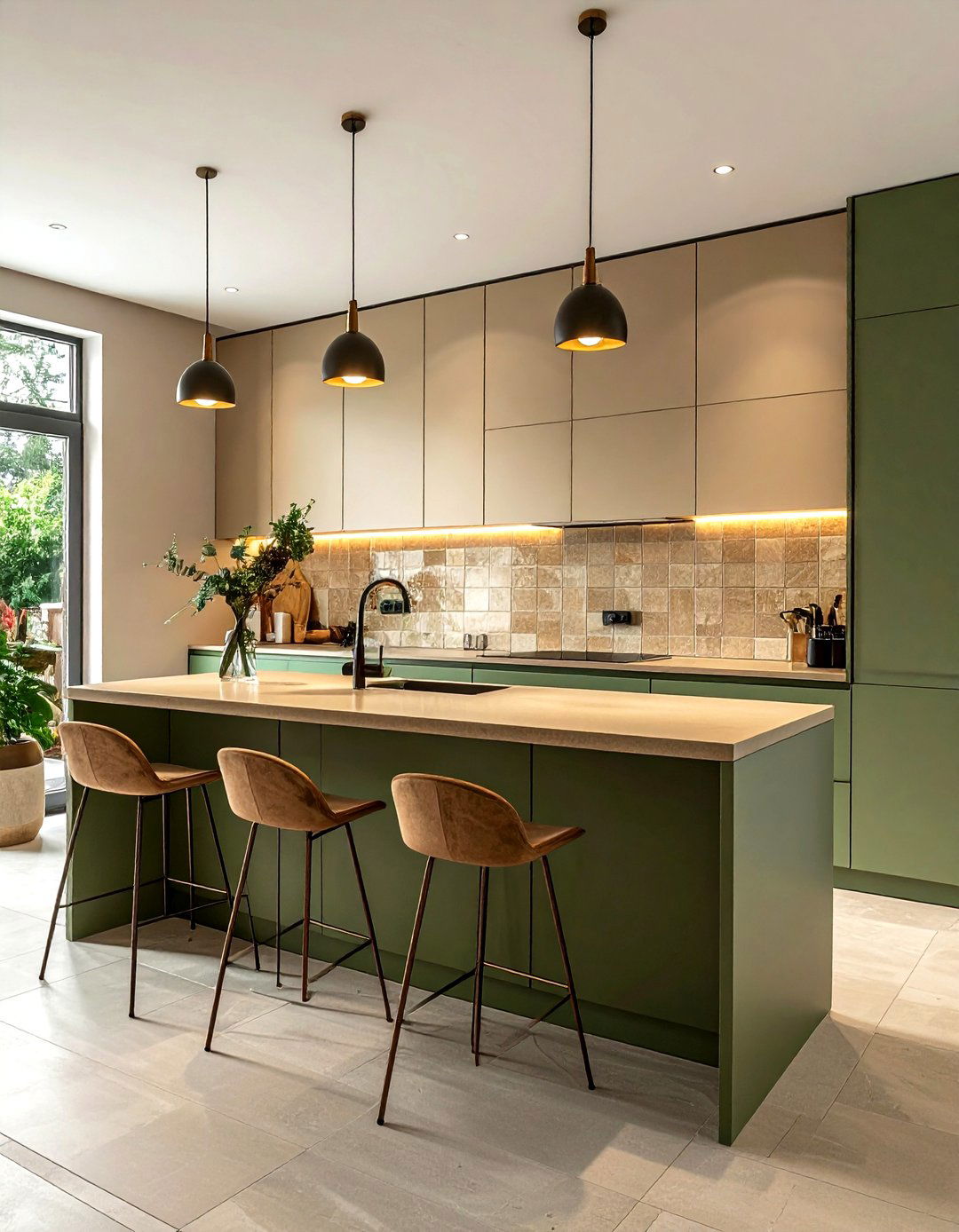 Tan And Green Kitchen - 30 tan kitchen ideas