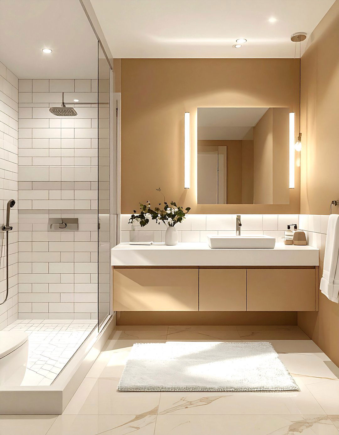 Tan And White Bathroom - 30 warm tan bathroom ideas