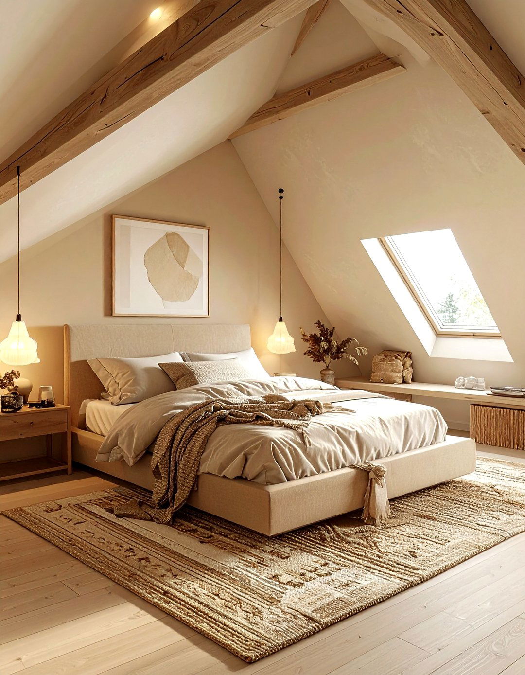 Tan Attic Bedroom - 30 tan decor ideas
