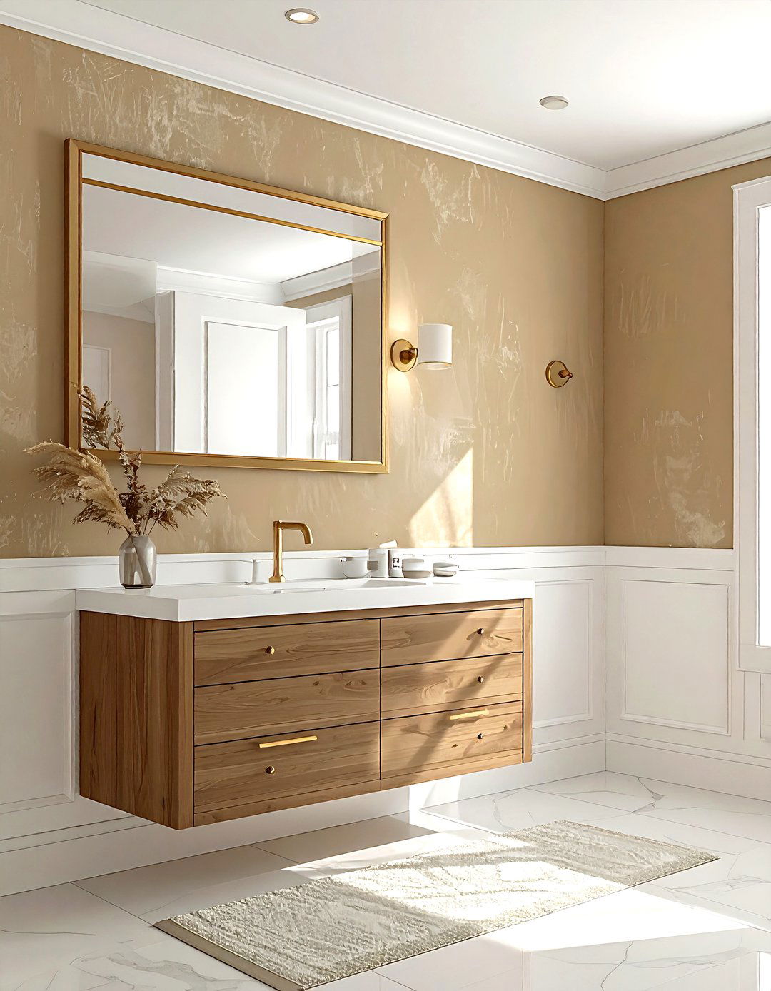 Tan Bathroom Wallpaper - 30 warm tan bathroom ideas