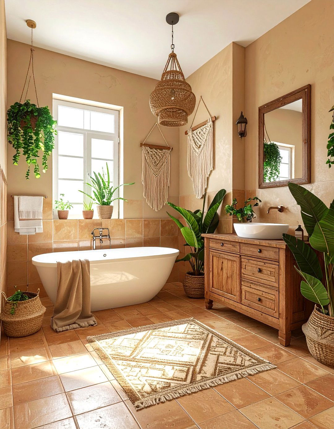 Tan Boho Bathroom - 30 tan bathroom ideas
