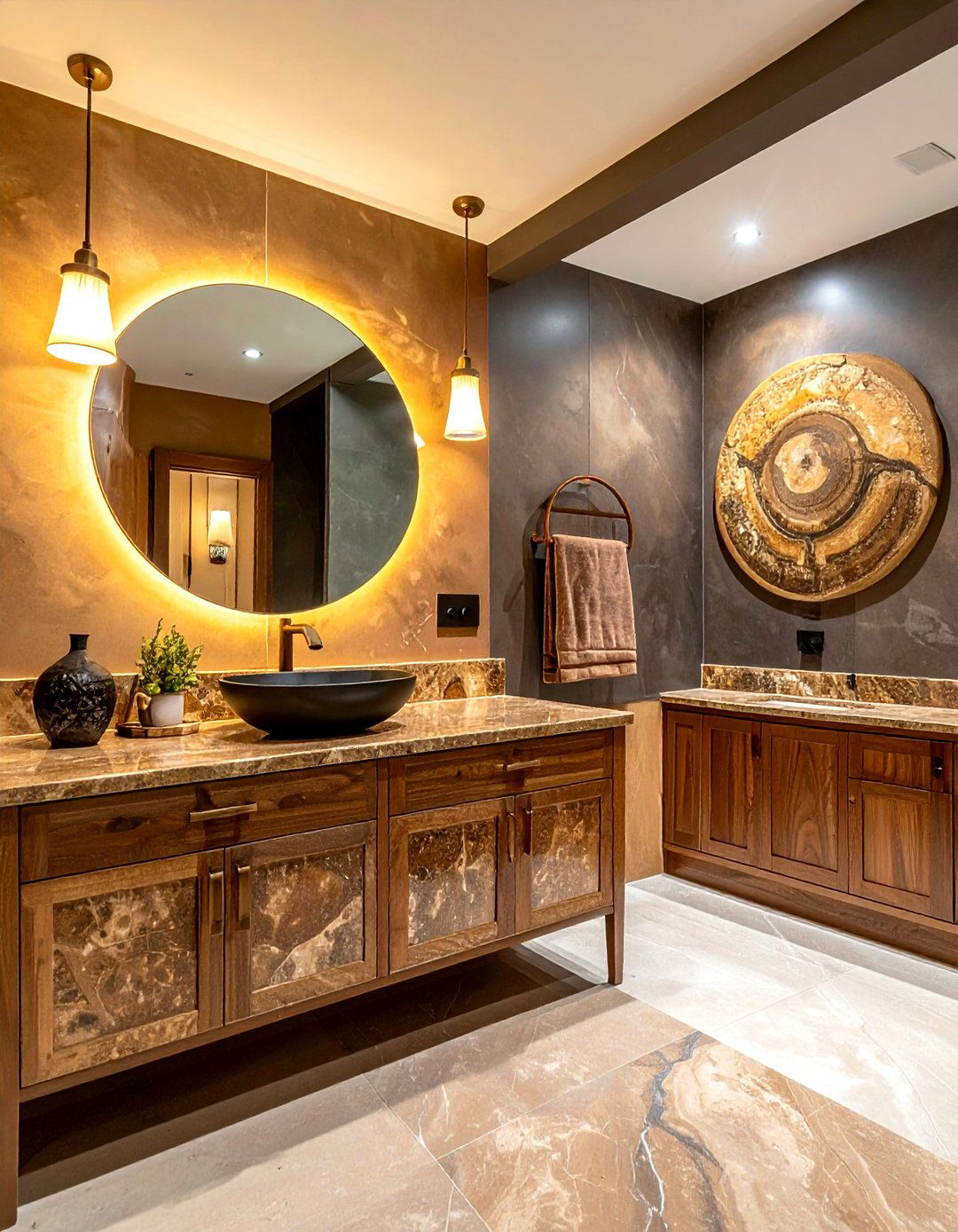 Tan Brown Granite - 30 granite countertop bathroom ideas