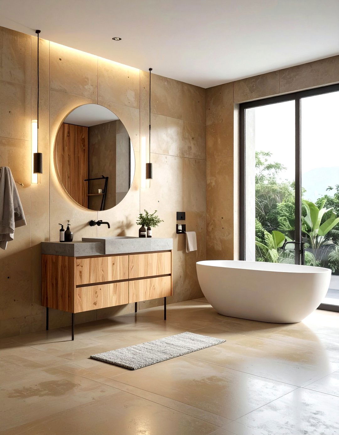 Tan Concrete Bathroom - 30 warm tan bathroom ideas