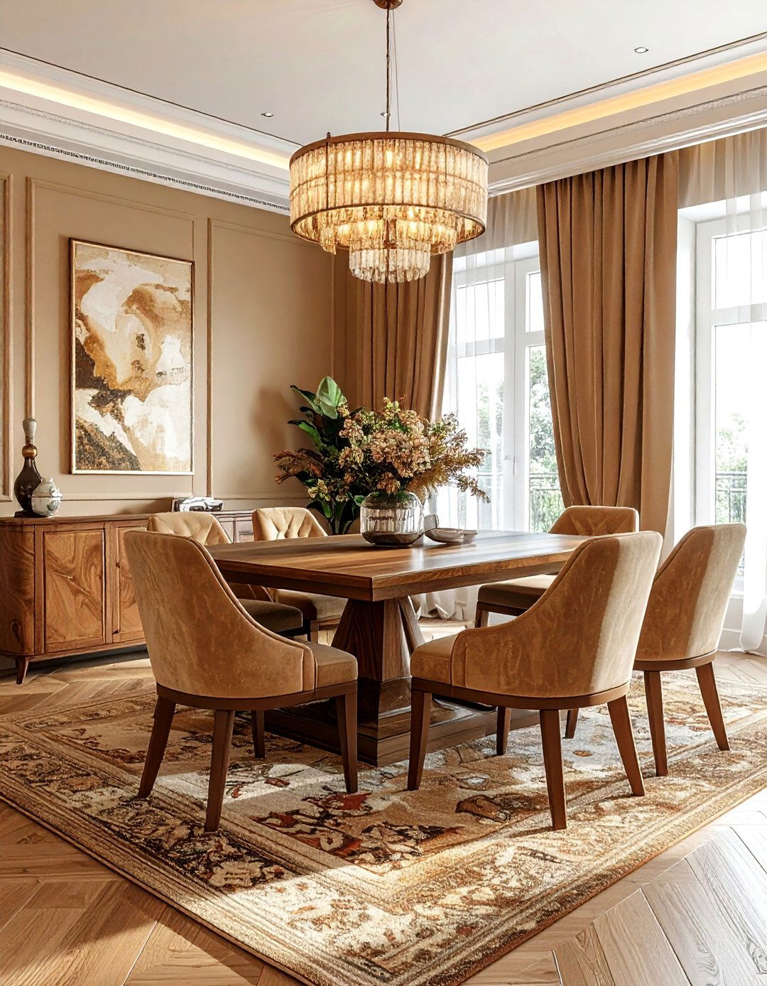 Tan Dining Room - 30 tan decor ideas