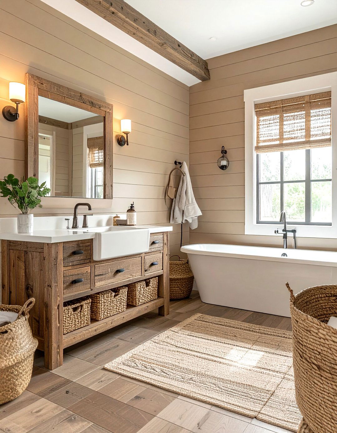 Tan Farmhouse Bathroom - 30 tan bathroom ideas