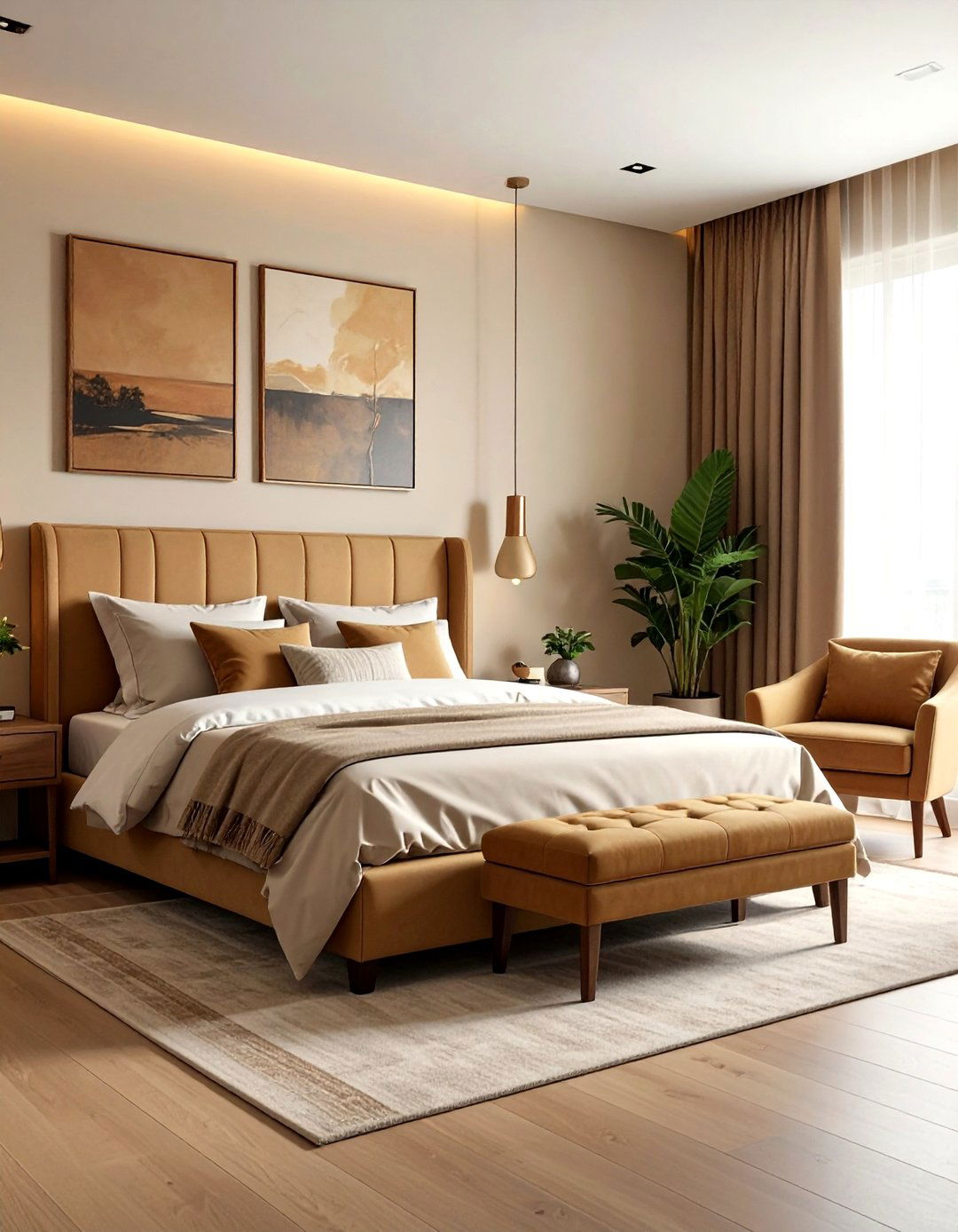 Tan Guest Room - 30 tan decor ideas