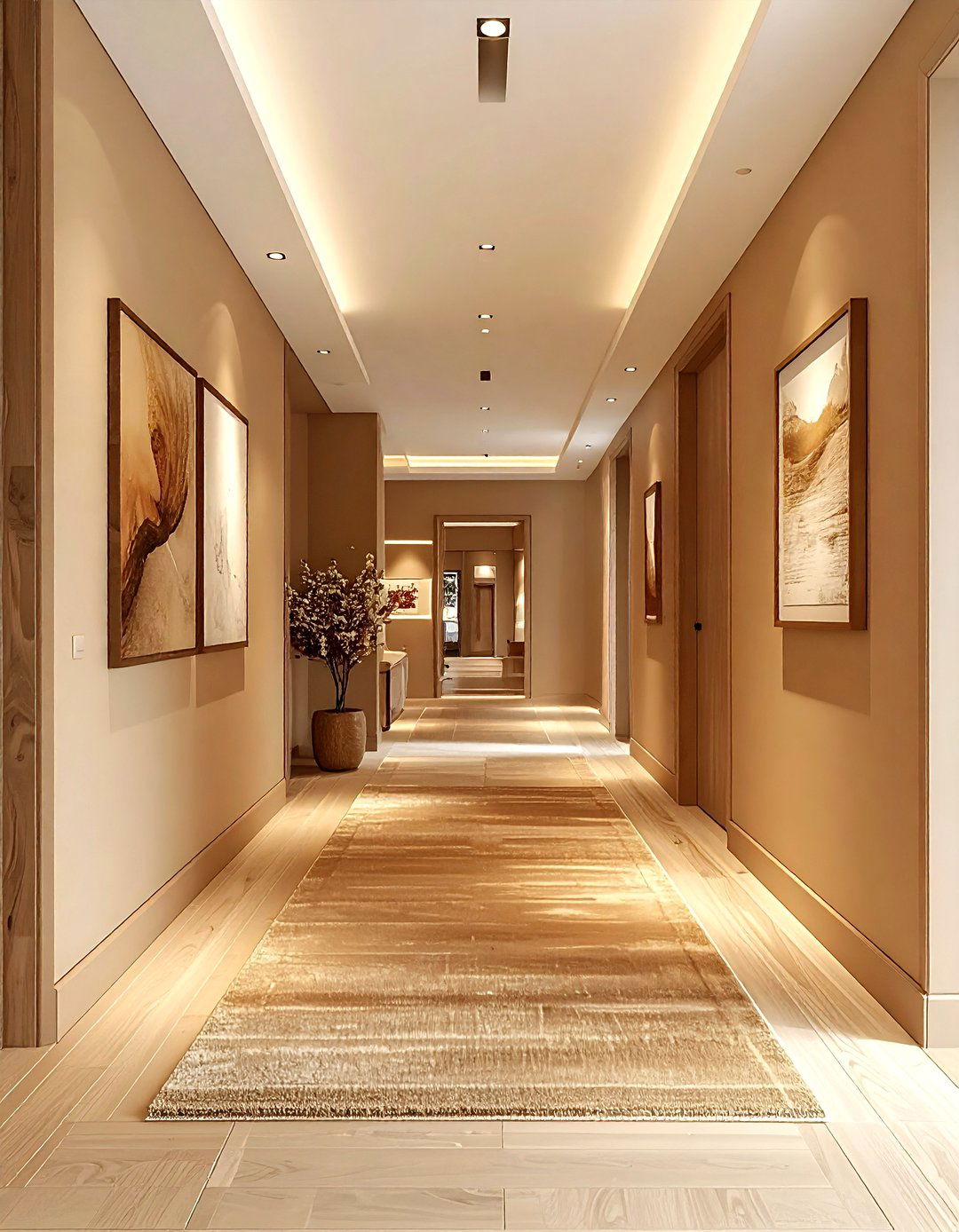 Tan Hallway - 30 tan decor ideas