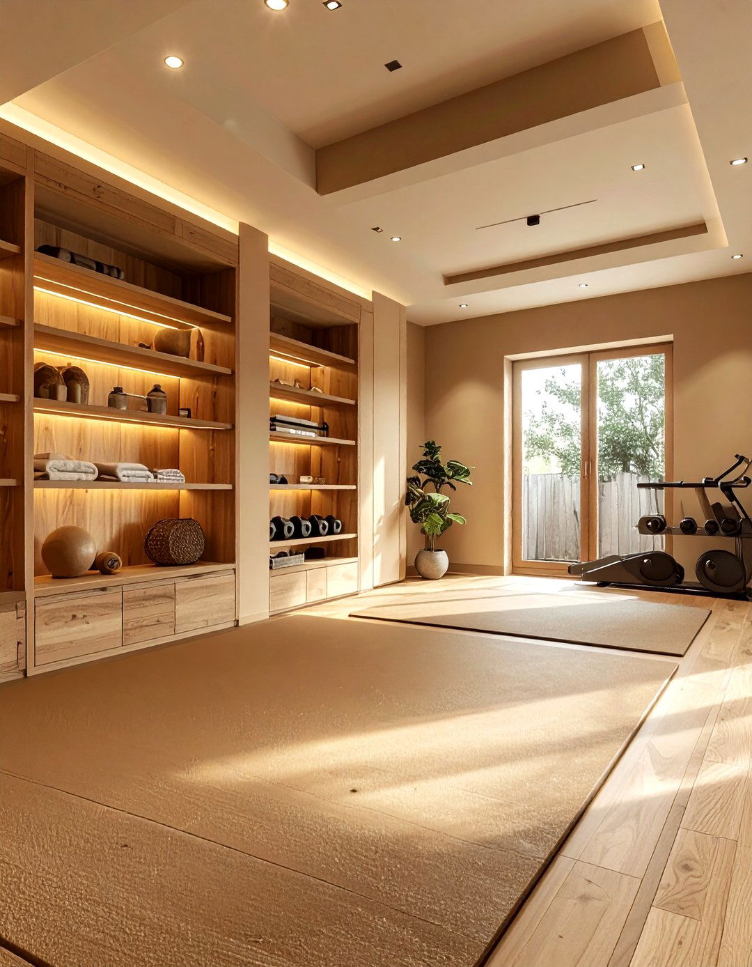 Tan Home Gym - 30 tan decor ideas