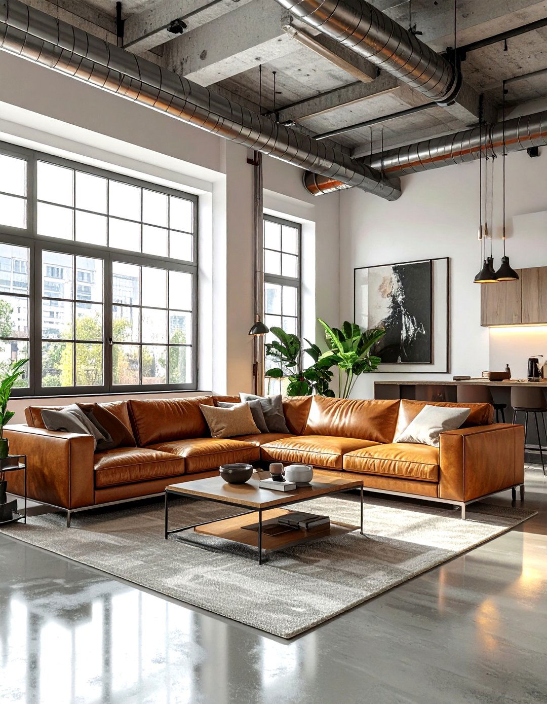 Tan Industrial Living Room - 30 warm tan living room ideas