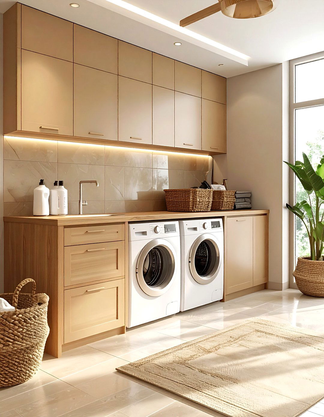 Tan Laundry Room - 30 tan decor ideas