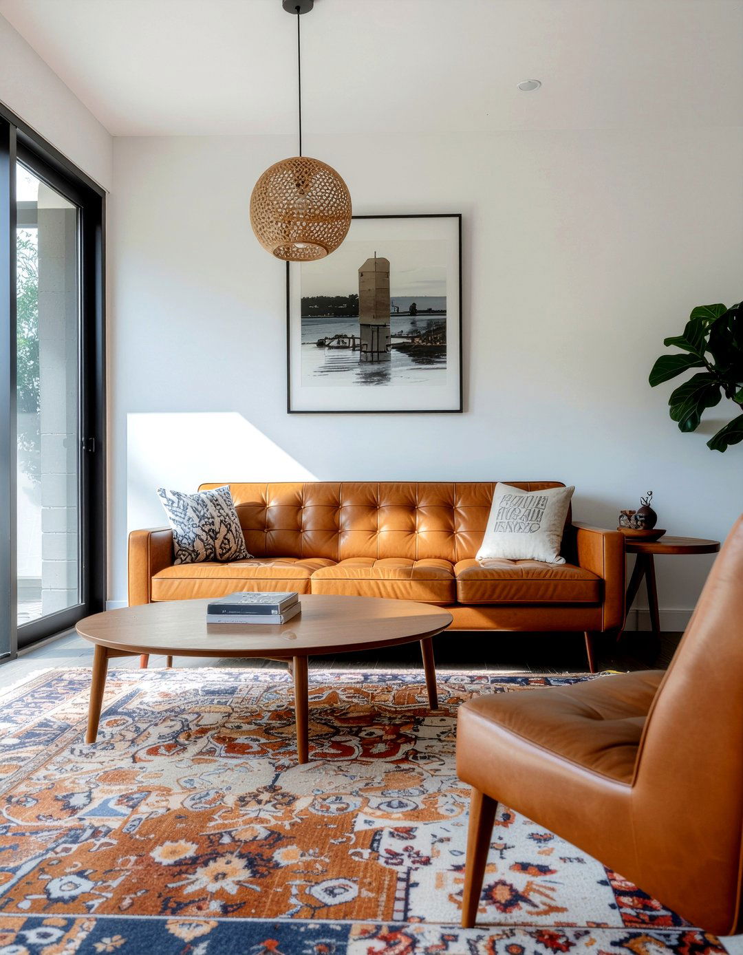 Tan Leather Look Cover - 30 living room washable slipcover ideas