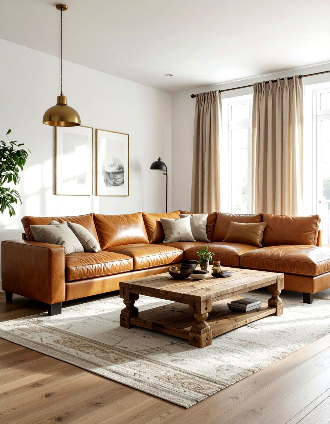 Tan Leather Sofa Living Room - 30 warm tan living room ideas