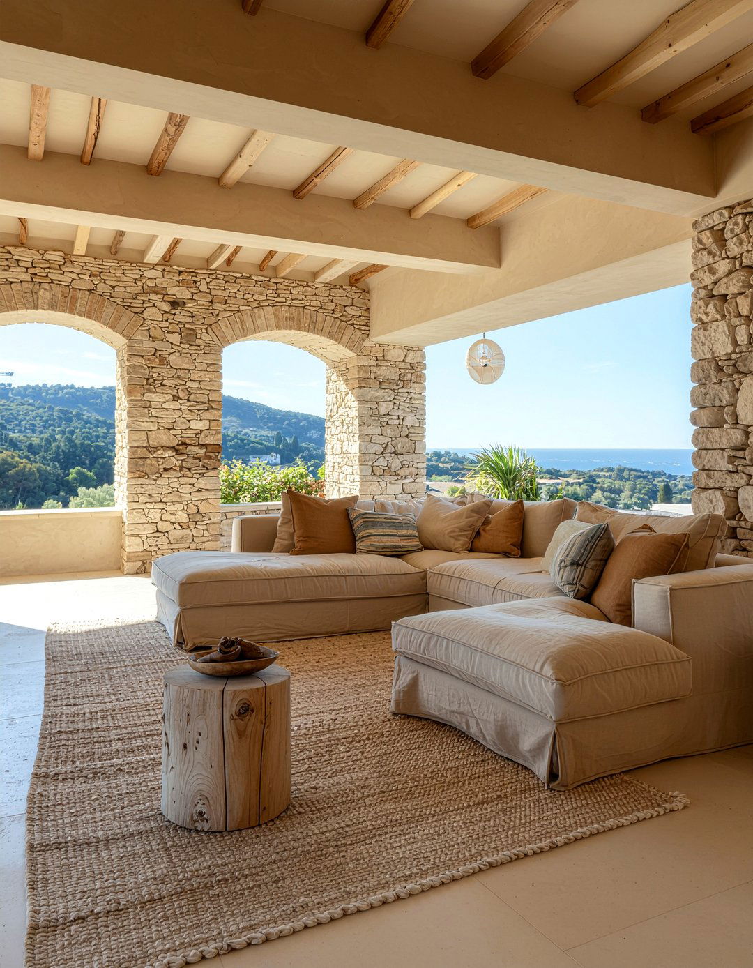 Tan Linen Sofa - 30 living room upholstered sofa ideas