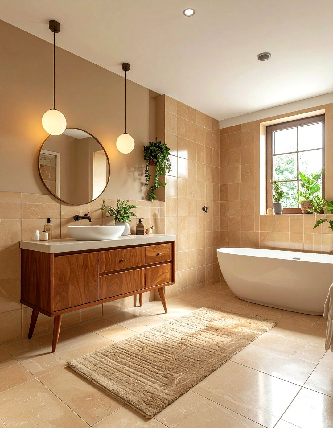 Tan Mid Century Bathroom - 30 tan bathroom ideas