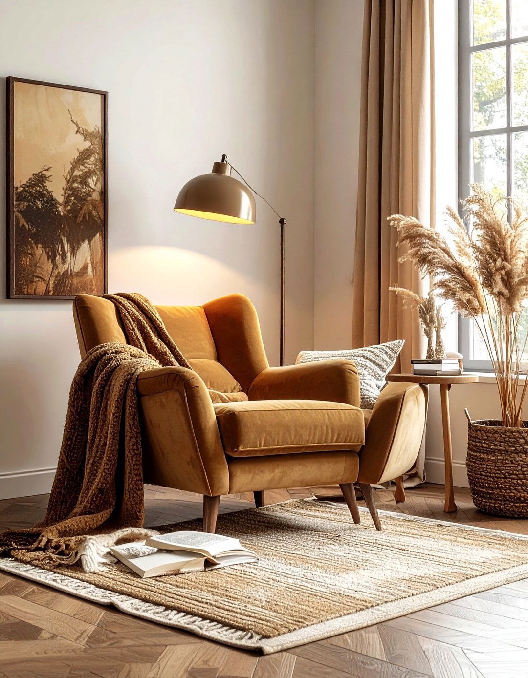 Tan Reading Nook - 30 tan decor ideas