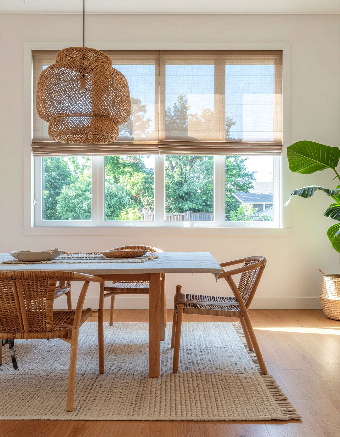 Tan Roman Shades - 30 dining room roman shade ideas