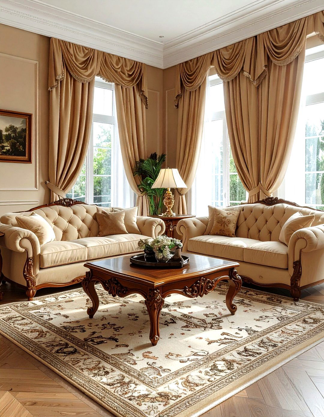 Tan Traditional Living Room - 30 warm tan living room ideas