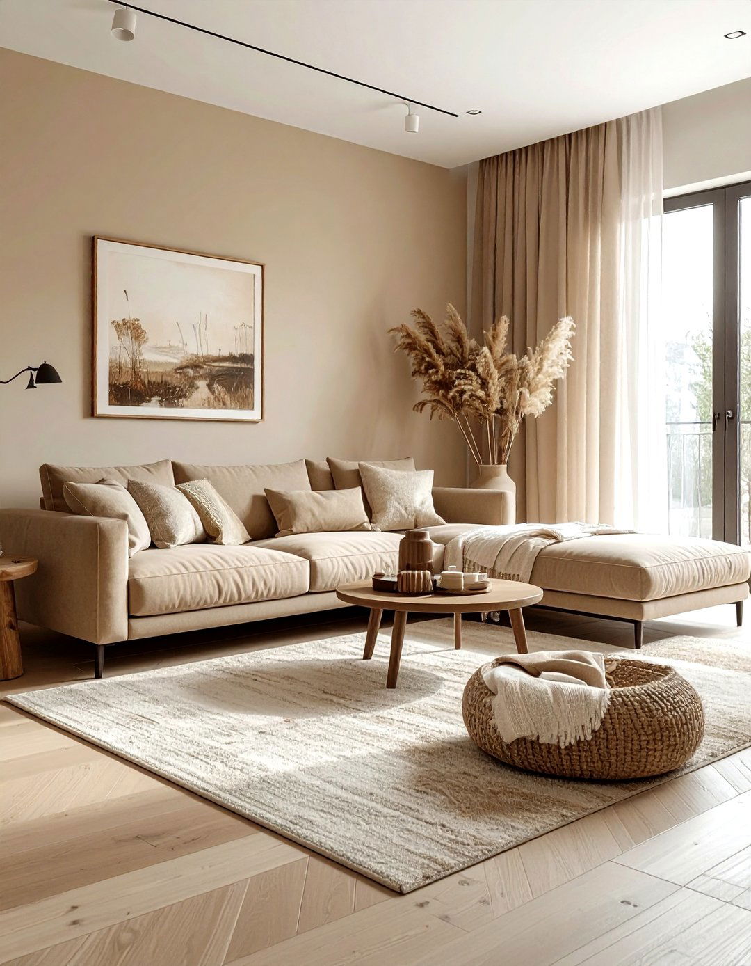 Tan and beige living room - 30 brown living room ideas