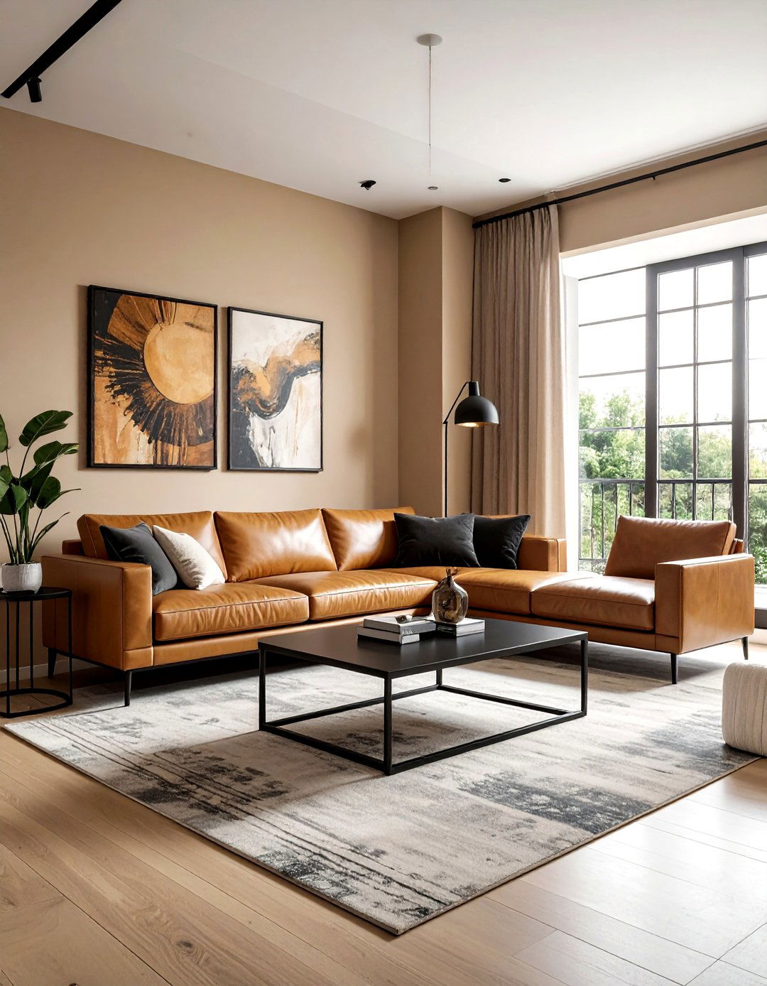 Tan and black living room - 30 tan living room color schemes