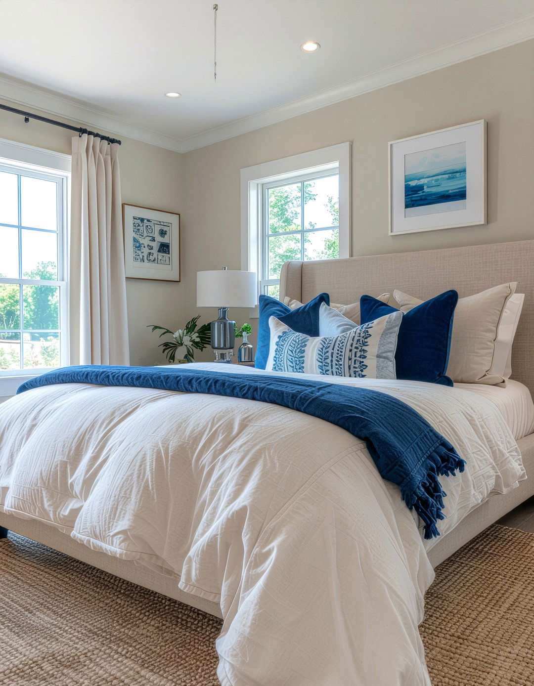 Tan and blue bedroom - 30 tan bedroom ideas