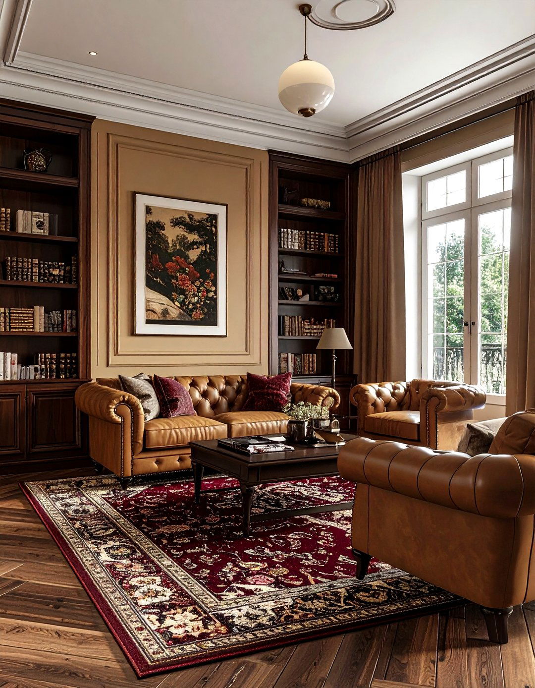 Tan and burgundy living room - 30 tan living room color schemes