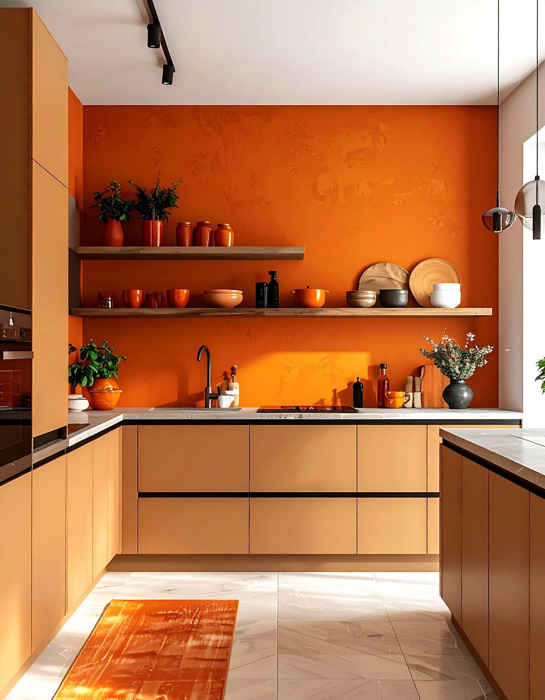 Tan and burnt orange kitchen - 30 tan kitchen color schemes